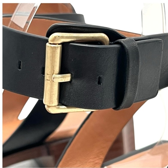 Simkhai Turner Black Leather Block Heel Minimalist Sandals Women’s 39 - Picture 8 of 15